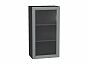 Шкаф верхний с 1-ой остекленной дверцей Сканди Grey Softwood Graphite 920*500*320