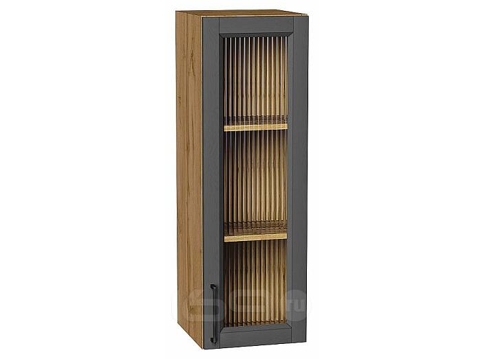 Шкаф верхний с 1-ой остекленной дверцей Сканди Stormy Silkwood/Дуб Вотан 920*300*320