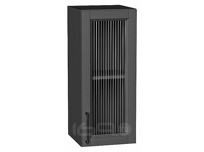 Шкаф верхний с 1-ой остекленной дверцей Сканди Stormy Silkwood/Graphite 716*300*320