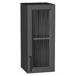 Шкаф верхний с 1-ой остекленной дверцей Сканди Stormy Silkwood/Graphite 716*300*320