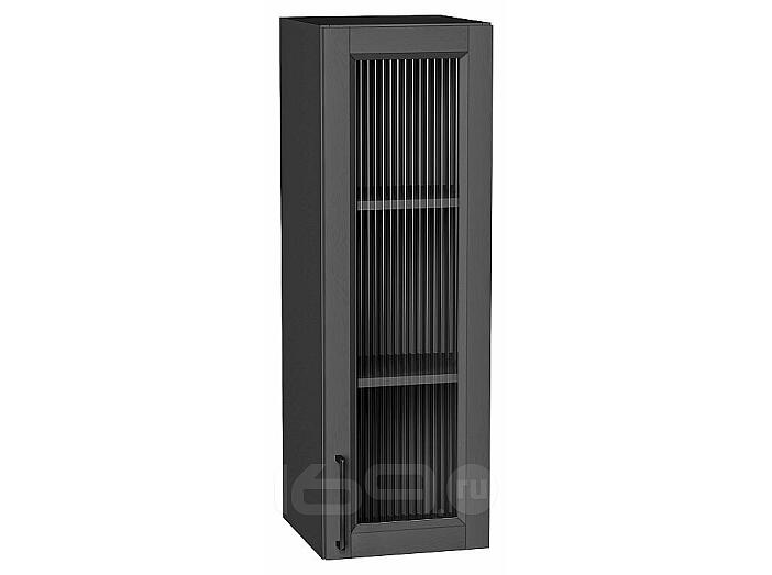 Шкаф верхний с 1-ой остекленной дверцей Сканди Stormy Silkwood/Graphite 920*300*320