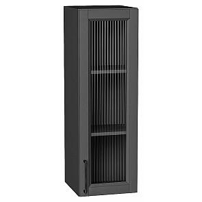 Шкаф верхний с 1-ой остекленной дверцей Сканди Stormy Silkwood/Graphite 920*300*320