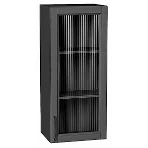 Шкаф верхний с 1-ой остекленной дверцей Сканди Stormy Silkwood/Graphite 920*400*320