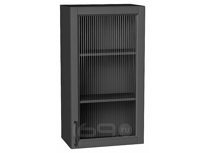 Шкаф верхний с 1-ой остекленной дверцей Сканди Stormy Silkwood/Graphite 920*500*320