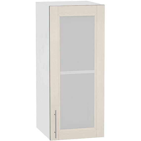 Шкаф верхний с 1-ой остекленной дверцей Сканди В 300 Cappuccino Softwood-Белый
