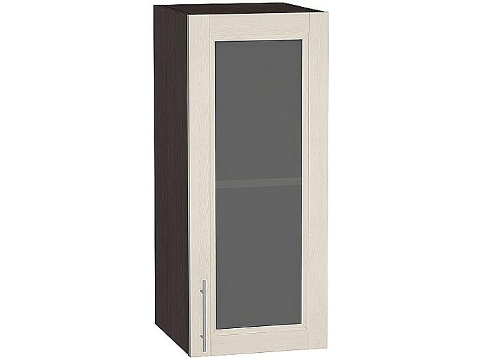 Шкаф верхний с 1-ой остекленной дверцей Сканди В 300 Cappuccino Softwood-Венге
