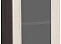 Шкаф верхний с 1-ой остекленной дверцей Сканди В 300 Cappuccino Softwood-Венге