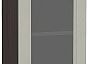 Шкаф верхний с 1-ой остекленной дверцей Сканди В 300 Grey Softwood-Венге