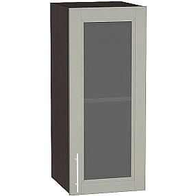 Шкаф верхний с 1-ой остекленной дверцей Сканди В 300 Grey Softwood-Венге