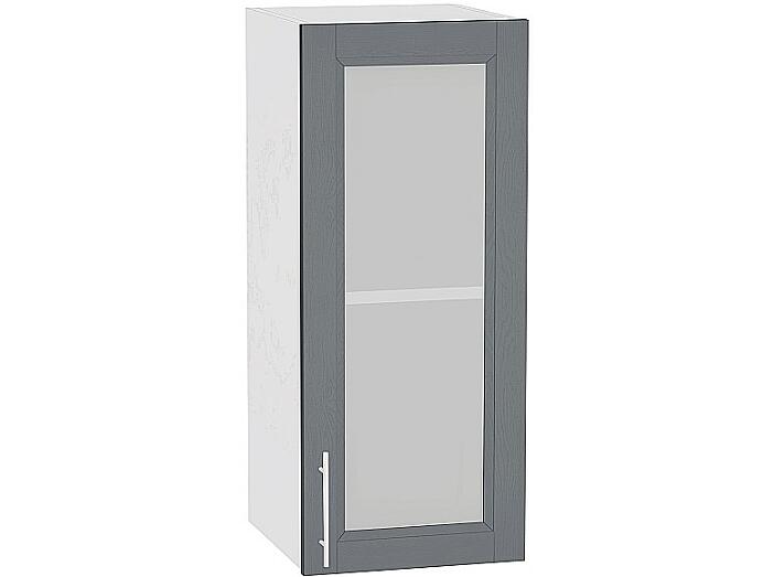 Шкаф верхний с 1-ой остекленной дверцей Сканди В 300 Graphite Softwood-Белый