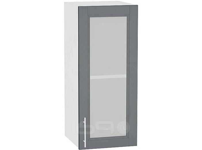 Шкаф верхний с 1-ой остекленной дверцей Сканди В 300 Graphite Softwood-Белый