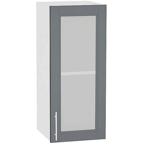 Шкаф верхний с 1-ой остекленной дверцей Сканди В 300 Graphite Softwood-Белый