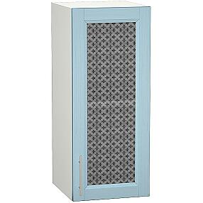 Шкаф верхний с 1-ой остекленной дверцей Сканди В 300 Sky Wood-Белый