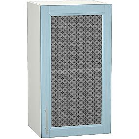 Шкаф верхний с 1-ой остекленной дверцей Сканди В 400 Sky Wood-Белый