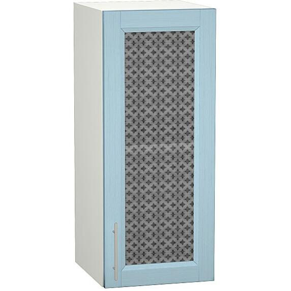 Шкаф верхний с 1-ой остекленной дверцей Сканди В 309 Sky Wood-Белый