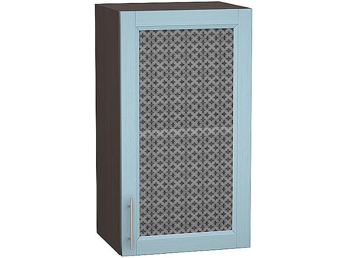 Шкаф верхний с 1-ой остекленной дверцей Сканди В 400 Sky Wood-Венге