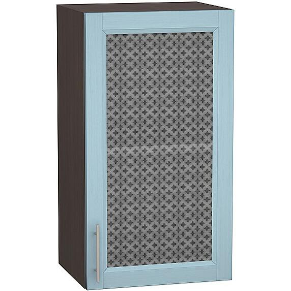 Шкаф верхний с 1-ой остекленной дверцей Сканди В 409 Sky Wood-Венге