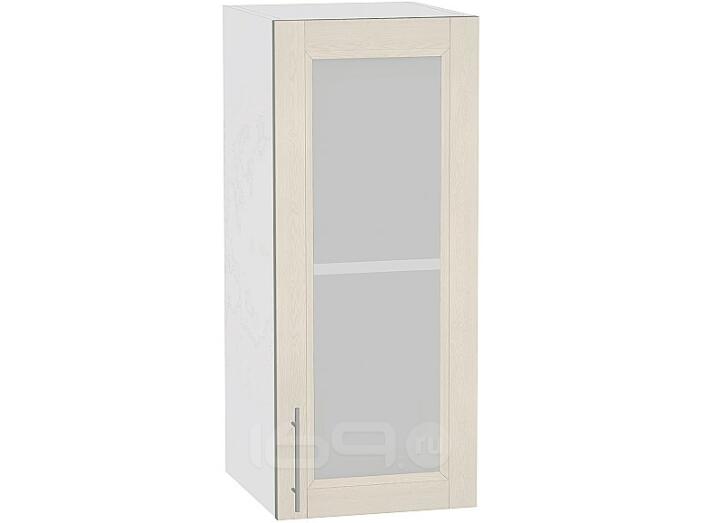 Шкаф верхний с 1-ой остекленной дверцей Сканди В 309 Cappuccino Softwood-Белый