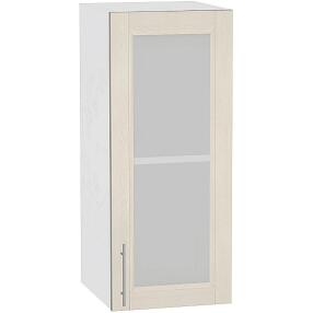 Шкаф верхний с 1-ой остекленной дверцей Сканди В 309 Cappuccino Softwood-Белый