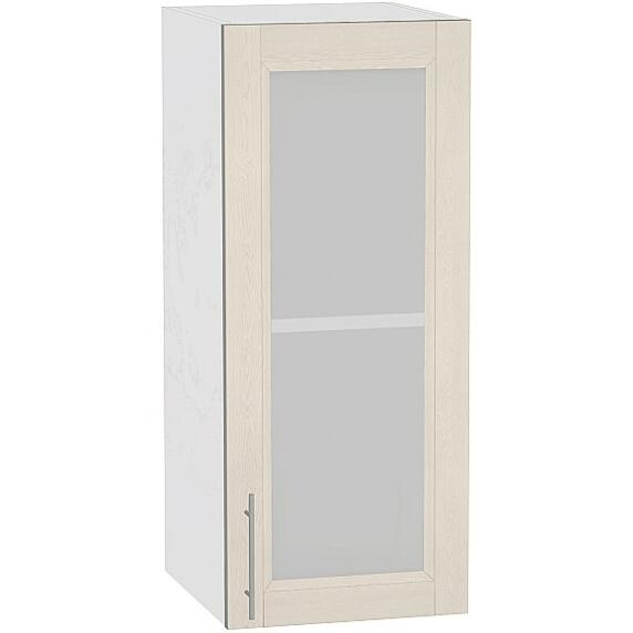 Шкаф верхний с 1-ой остекленной дверцей Сканди В 309 Cappuccino Softwood-Белый