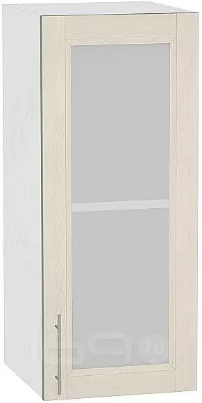 Шкаф верхний с 1-ой остекленной дверцей Сканди В 309 Cappuccino Softwood-Белый