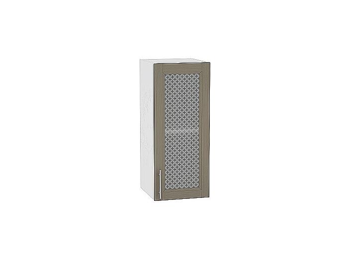 Шкаф верхний с 1-ой остекленной дверцей Сканди В 309 Cappuccino Wood-Белый