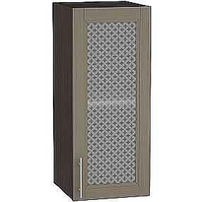 Шкаф верхний с 1-ой остекленной дверцей Сканди В 309 Cappuccino Wood-Венге