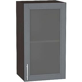 Шкаф верхний с 1-ой остекленной дверцей Сканди В 400 Graphite Softwood-Венге