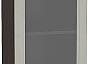 Шкаф верхний с 1-ой остекленной дверцей Сканди В 400 Grey Softwood-Венге