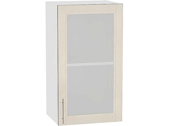 Шкаф верхний с 1-ой остекленной дверцей Сканди В 409 Cappuccino Softwood-Белый