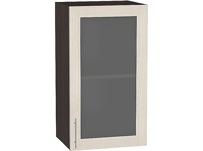 Шкаф верхний с 1-ой остекленной дверцей Сканди В 409 Cappuccino Softwood-Венге