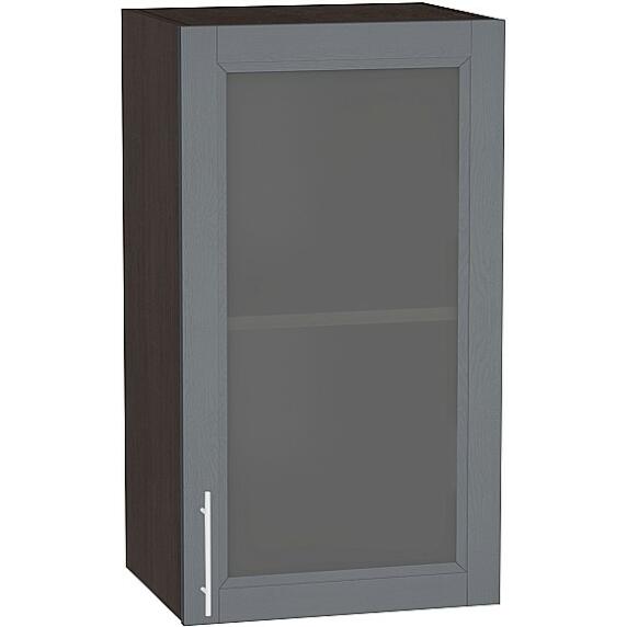Шкаф верхний с 1-ой остекленной дверцей Сканди В 409 Graphite Softwood-Венге