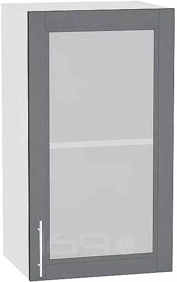 Шкаф верхний с 1-ой остекленной дверцей Сканди В 409 Graphite Softwood-Белый