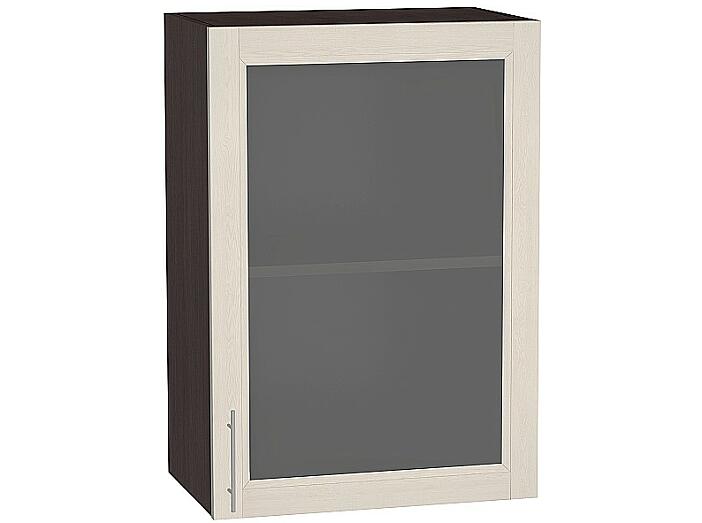 Шкаф верхний с 1-ой остекленной дверцей Сканди В 500 Cappuccino Softwood-Венге