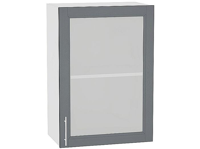 Шкаф верхний с 1-ой остекленной дверцей Сканди В 500 Graphite Softwood-Белый