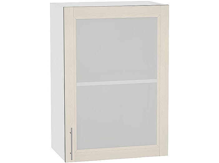 Шкаф верхний с 1-ой остекленной дверцей Сканди В 509 Cappuccino Softwood-Белый