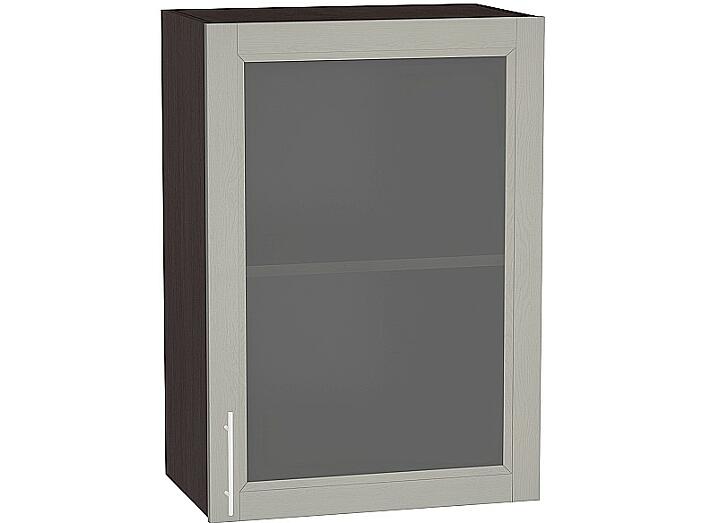Шкаф верхний с 1-ой остекленной дверцей Сканди В 509 Grey Softwood-Венге