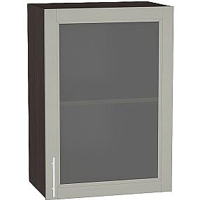 Шкаф верхний с 1-ой остекленной дверцей Сканди В 509 Grey Softwood-Венге