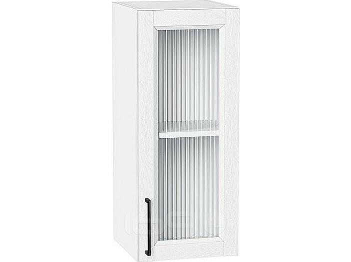 Шкаф верхний с 1-ой остекленной дверцей Сканди White Silkwood/Белый 716*300*320