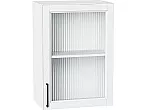 Шкаф верхний с 1-ой остекленной дверцей Сканди White Silkwood/Белый 716*500*320
