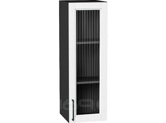Шкаф верхний с 1-ой остекленной дверцей Сканди White Silkwood/Graphite 920*300*320