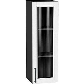 Шкаф верхний с 1-ой остекленной дверцей Сканди White Silkwood/Graphite 920*300*320
