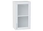 Шкаф верхний с 1-ой остекленной дверцей White Softwood/Белый 716*400*320