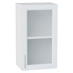 Шкаф верхний с 1-ой остекленной дверцей White Softwood/Белый 716*400*320