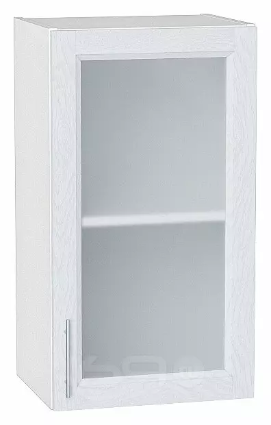 Шкаф верхний с 1-ой остекленной дверцей White Softwood/Белый 716*400*320