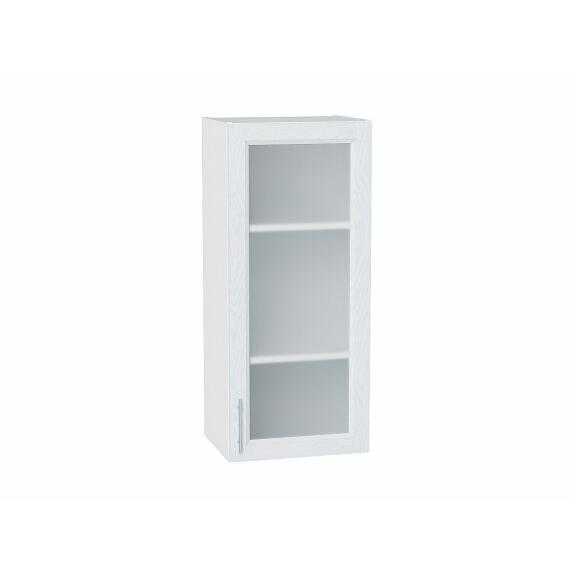 Шкаф верхний с 1-ой остекленной дверцей White Softwood/Белый 920*400*320