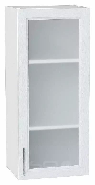 Шкаф верхний с 1-ой остекленной дверцей White Softwood/Белый 920*400*320