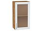 Шкаф верхний с 1-ой остекленной дверцей Сканди White Softwood Дуб Вотан 716*400*320