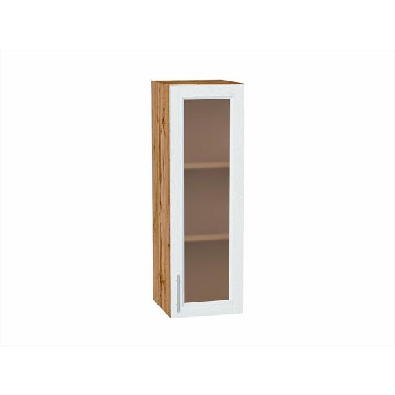 Шкаф верхний с 1-ой остекленной дверцей Сканди White Softwood Дуб Вотан 920*300*320