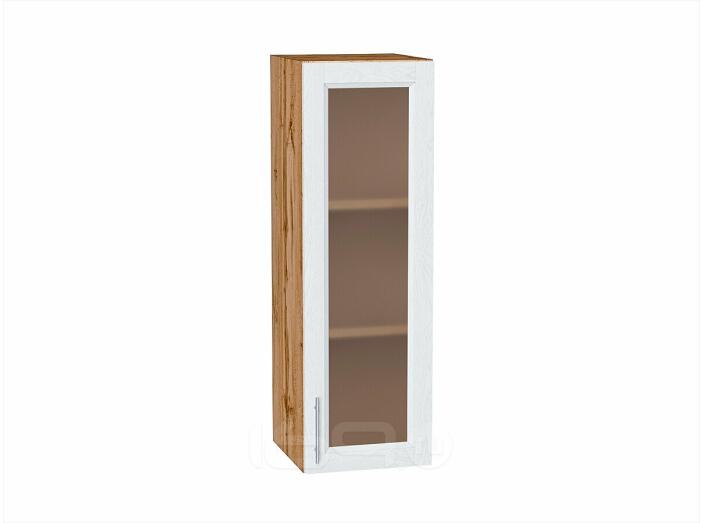 Шкаф верхний с 1-ой остекленной дверцей Сканди White Softwood Дуб Вотан 920*300*320